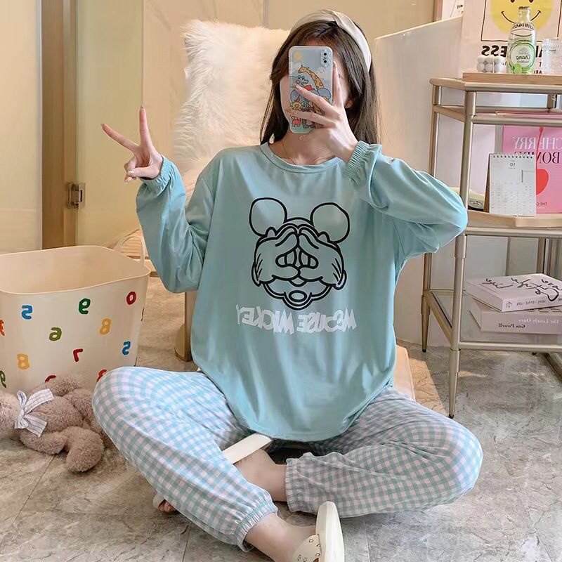 GROSIRTAS TG1109 Set Piyama Baju Tidur Wanita Import ColorFull Ujung Tangan dan kaki Karet Kerut