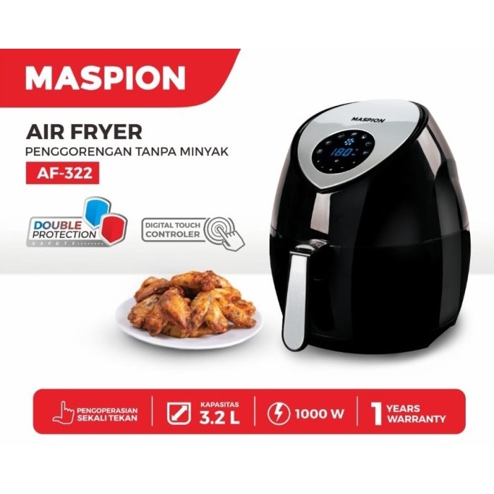 MASPION AF 322 AIR FRYER PENGGORENGAN TANPA MINYAK DIGITAL 3,2 L