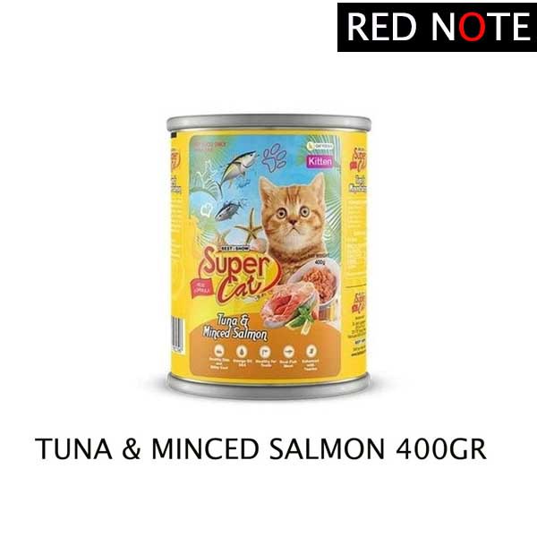 SUPER CAT Kitten Tuna &amp; Minced Salmon 400gr