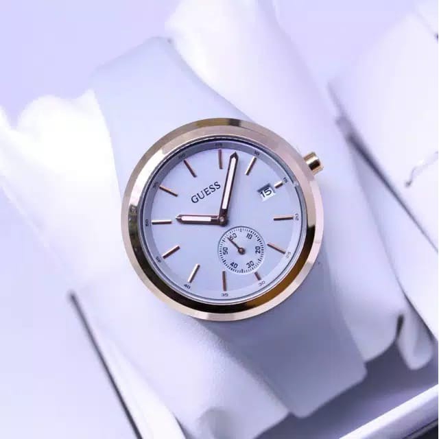 Jam Tangan Wanita Fashion 71204 Tali Rubber Tanggal Detik Bawah Aktif Free Box &amp; Baterai