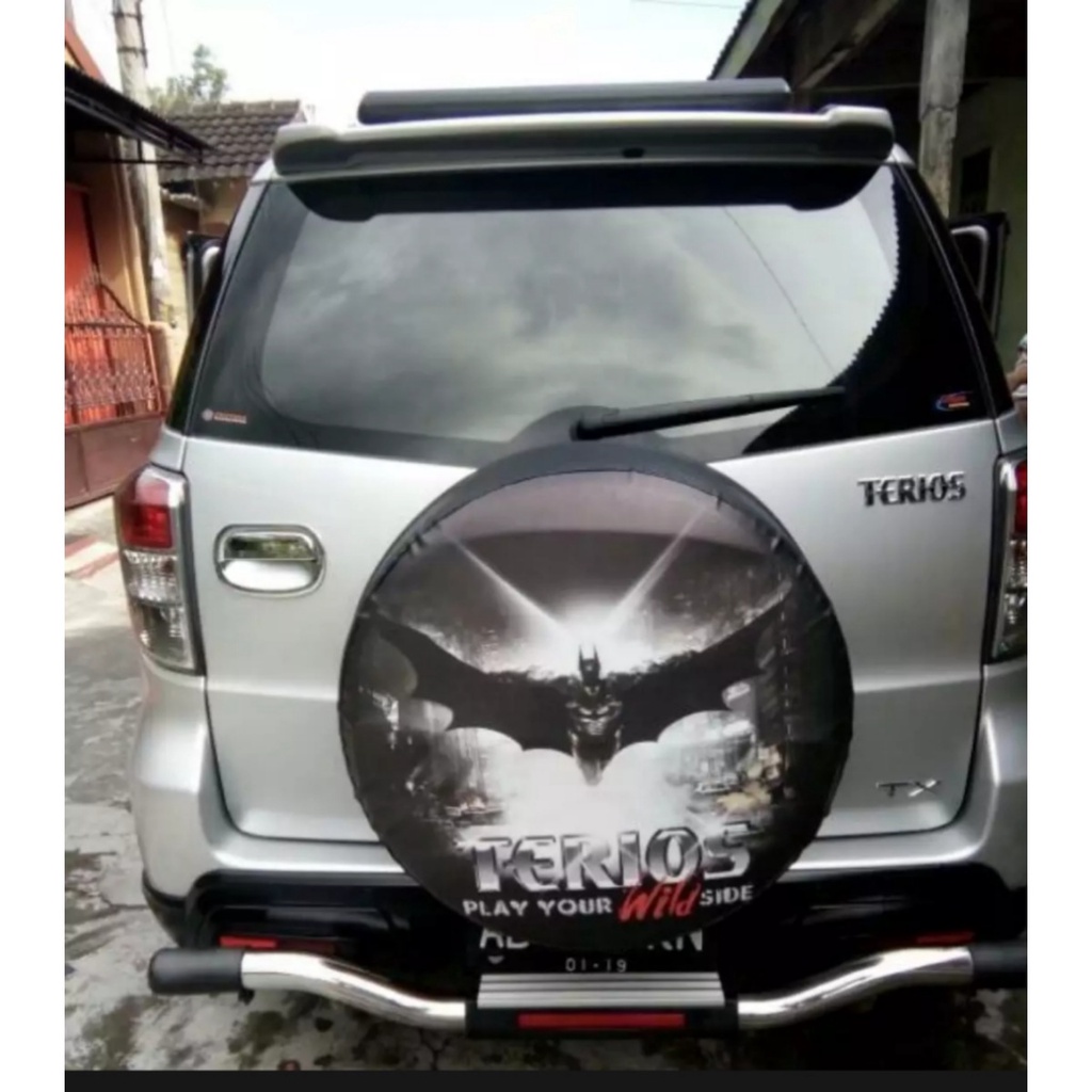 Cover Ban Terios Batman / Sarung Ban Penutup Pelindung Ban Serep Mobil Daihatsu Terios 050 Bahan Kul