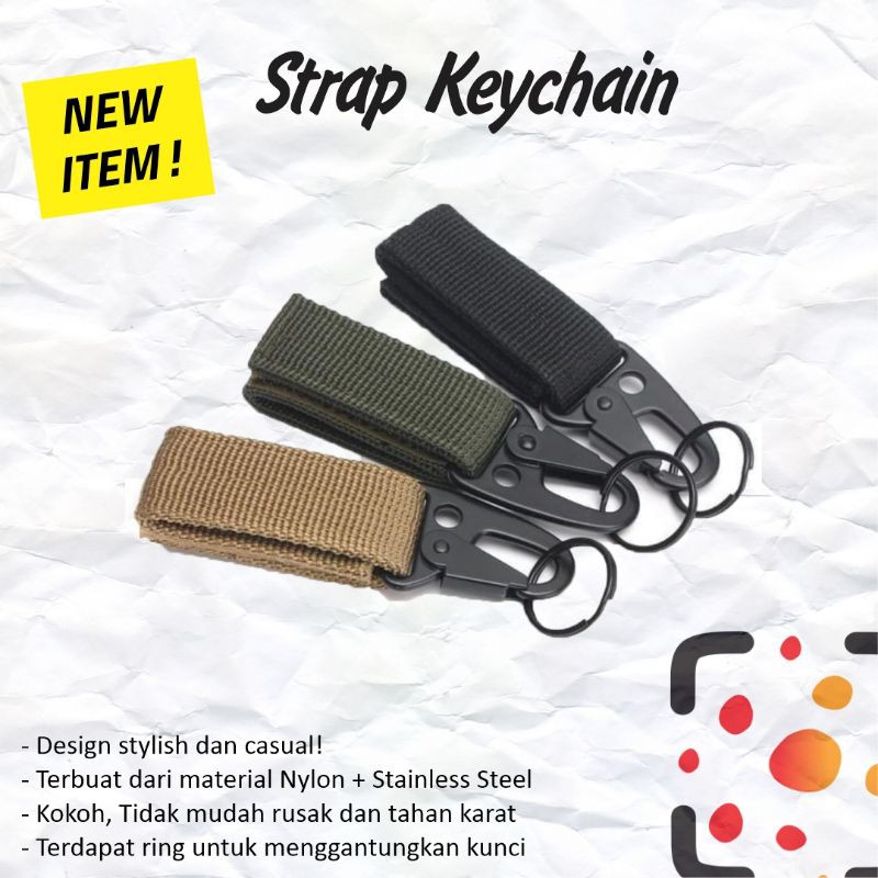 STRAP KEYCHAIN GANTUNGAN KUNCI CARABINER BY DOTBOX ID