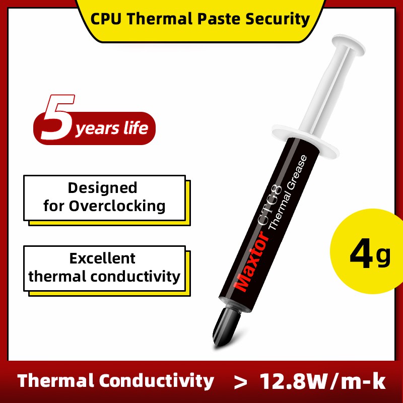 MaxTor CTG8 Cooling Paste Thermal 4 Gram Thermal Compound Thermal Paste 4g Thermal Paste 4gram