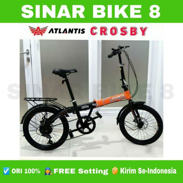 Sepeda Lipat Ukuran 16 dan 20 Inch Atlantis Crosby Rem Cakram