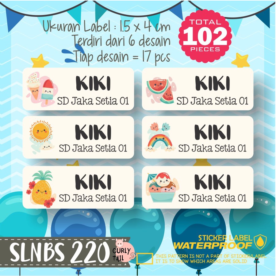 

Sticker nama lucu unik buat anak /dewasa (waterproof & wheaterproof)