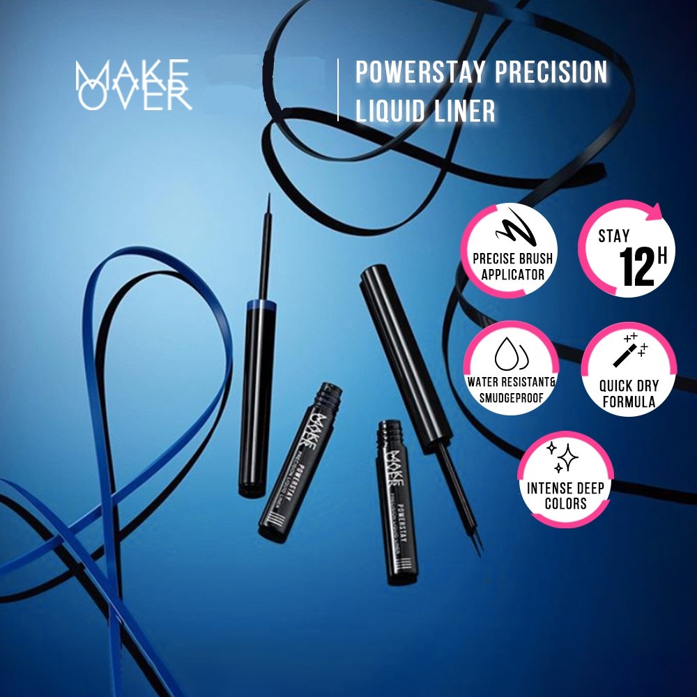 ★ BB ★ MAKE OVER Power Stay Precision Liquid Liner Jet Black | Makeover Powerstay Eyeliner