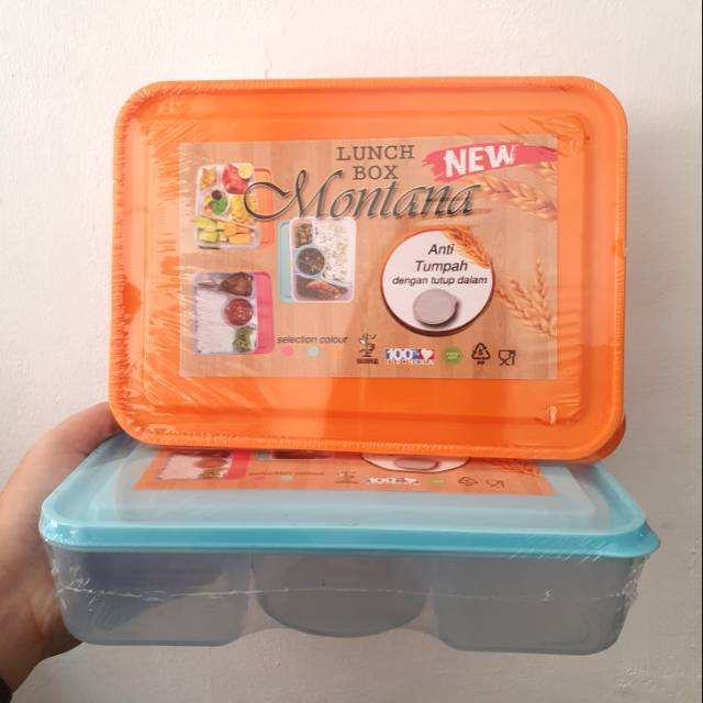 Lunch Box Montana Tempat Makan  plastik  tepak  bekal 