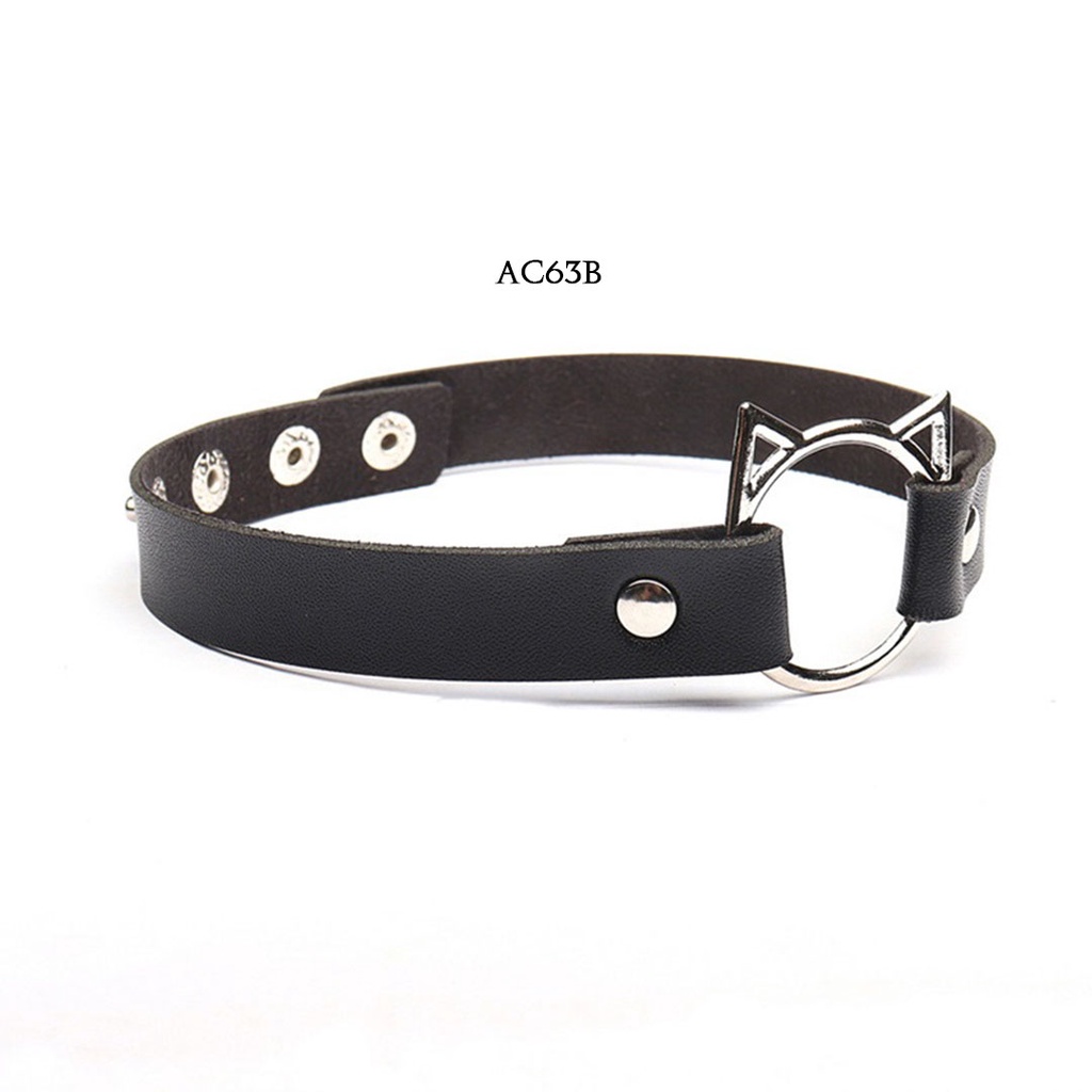 [PRODUK BARU] KALUNG CHOKER HITAM BENTUK BULAT AC63A