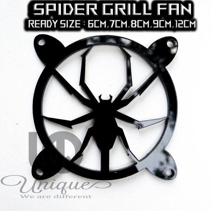 Spider Ram Grill Fan / Acrylic Pelindung Jaring Kipas Pc Komputer CPU