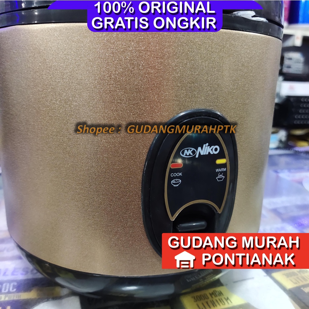 Magic Com niko Motif EMAS Kuning GOLD/Rice Cooker niko NK 12 / penanak nasi 1,2 Liter serbaguna memasak sekaligus menghangatkan