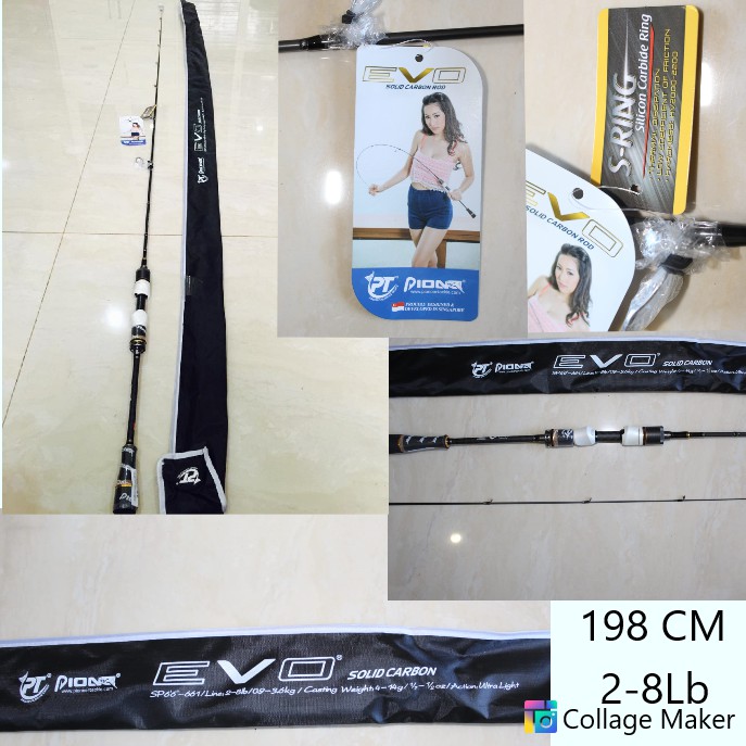 Joran SPINNING UL PIONEER EVO 201Cm (One Piece) Solid Carbon