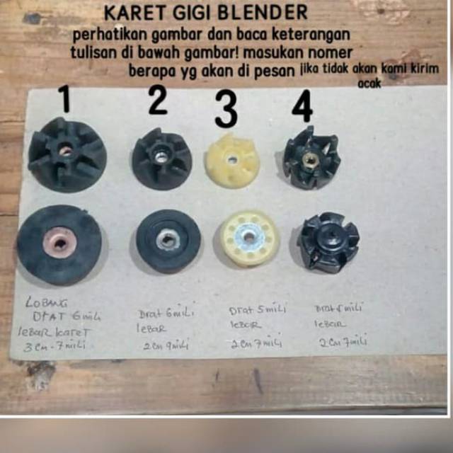 Gear karet blender