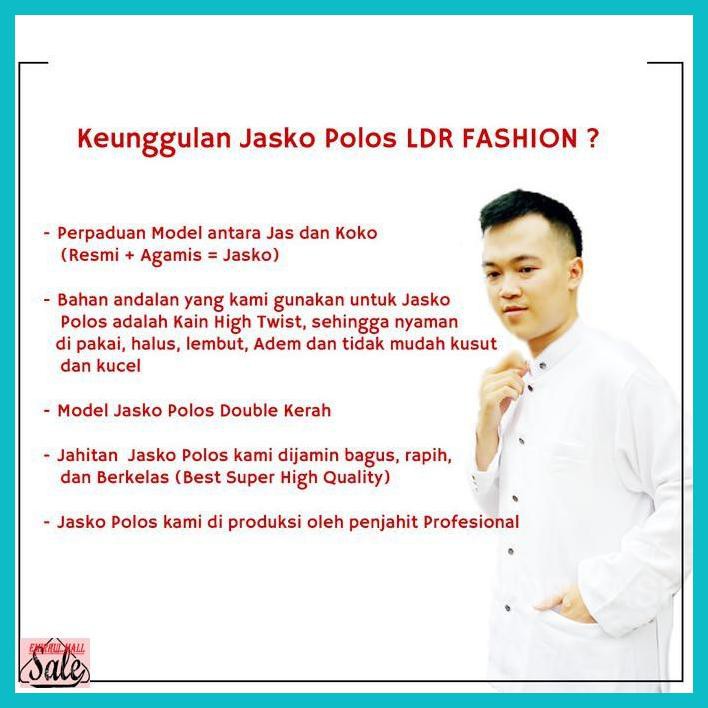 KOKODEWASA- JASKO POLOS ELEGANT - HITAM, M -FASHION-MUSLIM.