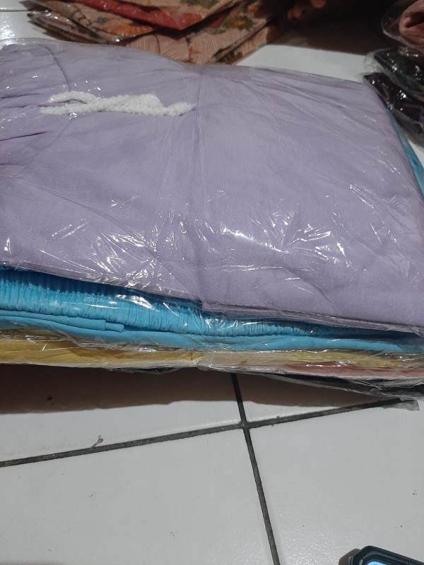 Batik Couple Keluarga Sania Ruffle Ori Ndoro Jowi Dnt Motif Kembang Langit