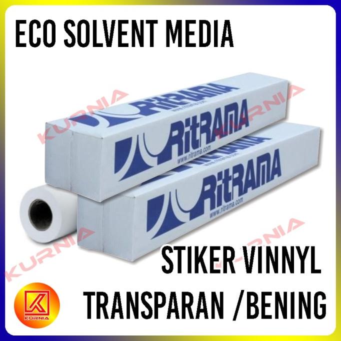 

Stiker Vinyl Ritrama Transparan / Vinnyl Eco Solvent / Bening L = 105