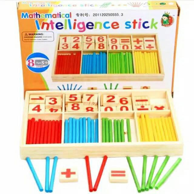 DK Intelligent Stick / Mainan Berhitung Matematika Stik Kayu Balok Kayu