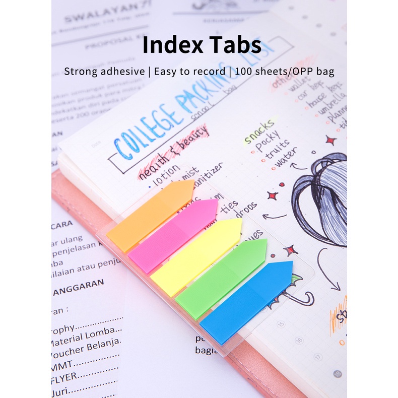 

Sticky Notes DELI Index Tabs Panah 5 Warna - EA10602