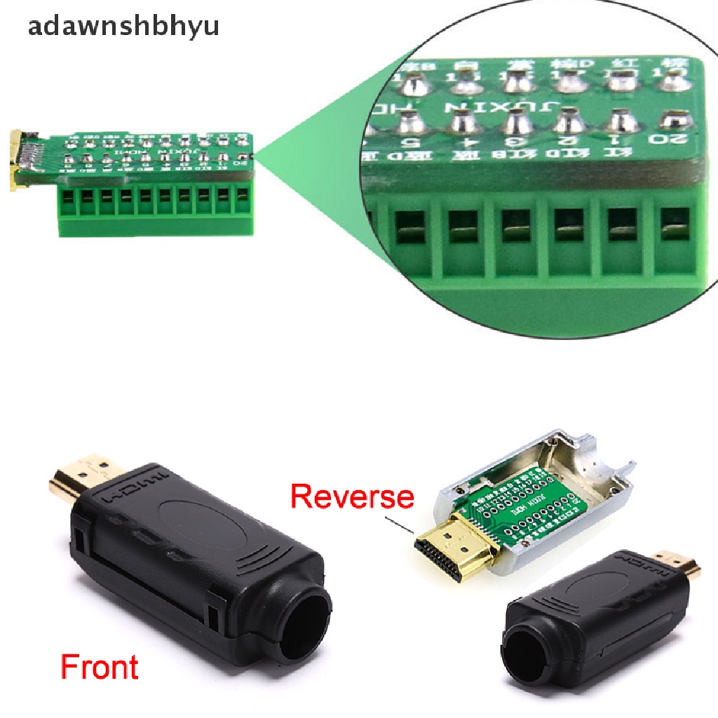 Adawnshbhyu Adapter Konektor HDMI 2.0 Ke Papan Terminal 20P Dengan Housing