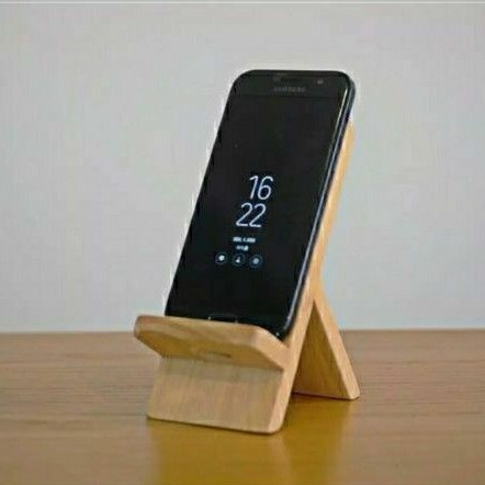 stand hp kayu jati landa / tempat cas hp