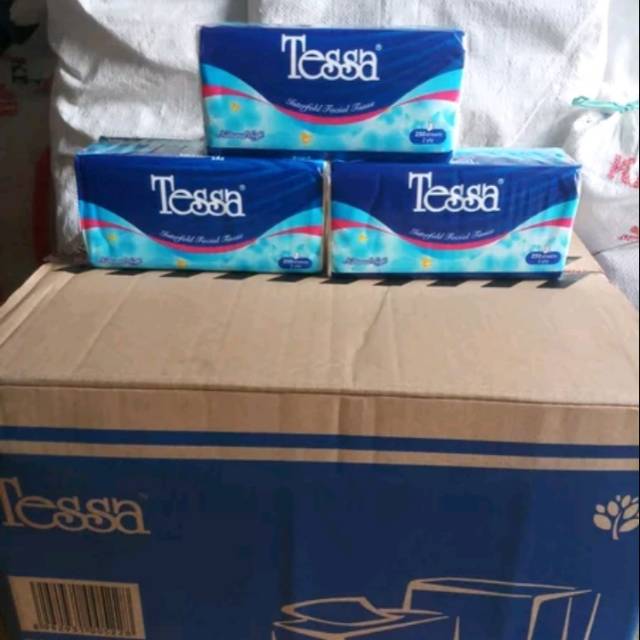 TISSUE TESSA FACIAL 250 SHEET 2PLY TISU MURAH