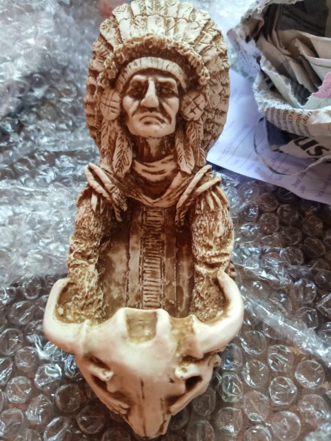 Asbak Rokok Fiber Glass Asb-fg04 - Tengkorak Indian