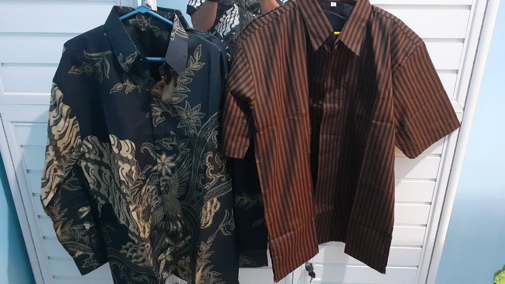 Lurik Coklat Pendek Kemeja Batik Pria Full Furing Bahan Katun Halus Primisima