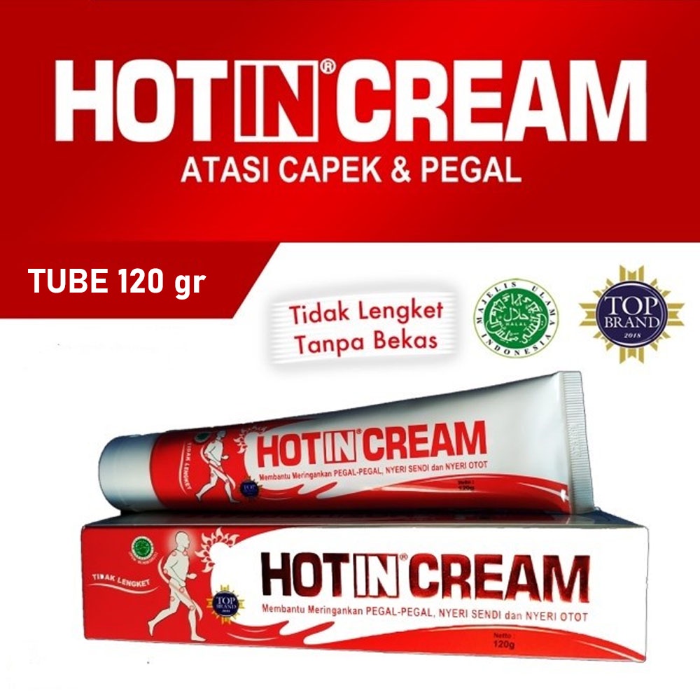 Bisa COD Hot In Cream Original Kemasan Tube 60 gr &amp; 120 gr - Hotin Cream Merah Putih - Hotin Krim Urut - Krim