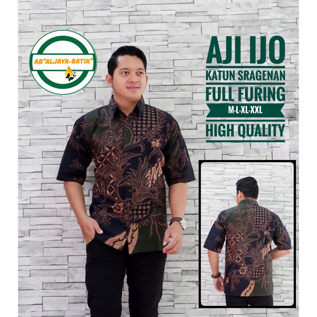 AJI IJO Baju Kemeja Batik Pria Solo Premium Modern Lengan Pendek Katun FULL FURING Aljaya Perwira Mahesa Hanung Jayanegara Kencono ungu suket segoro peksi seling batik keris solo asli arieswara