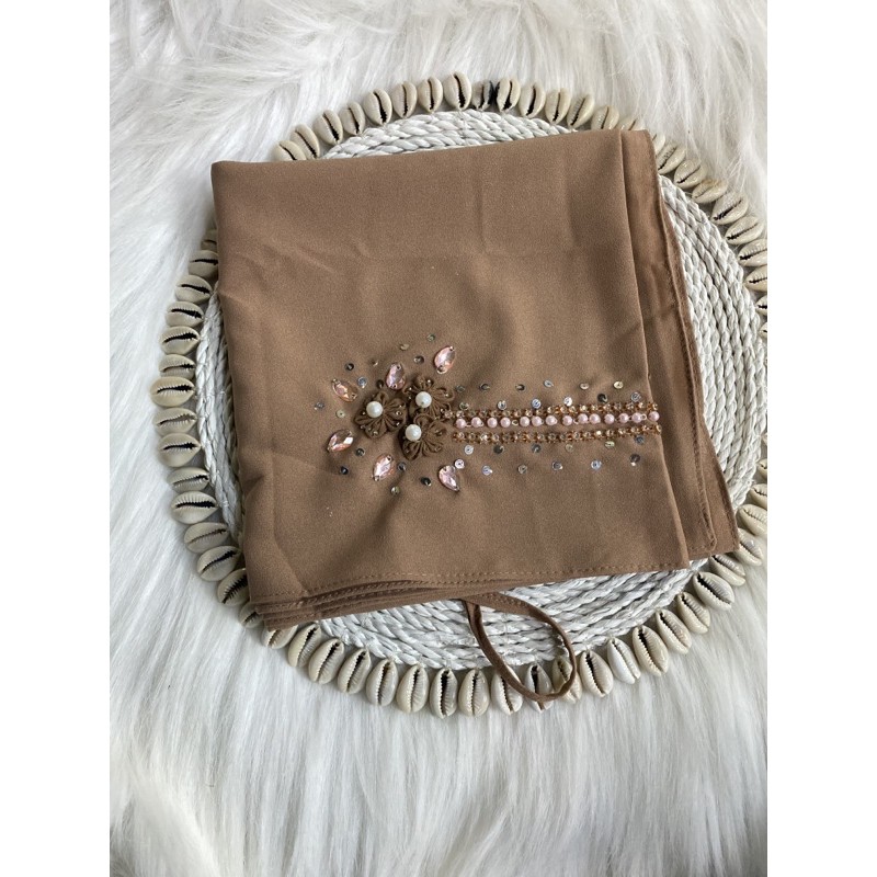 PASHMINA PAYET EDISI RAYA BAHAN DIAMOND CREP UKURAN 175x75-Milo