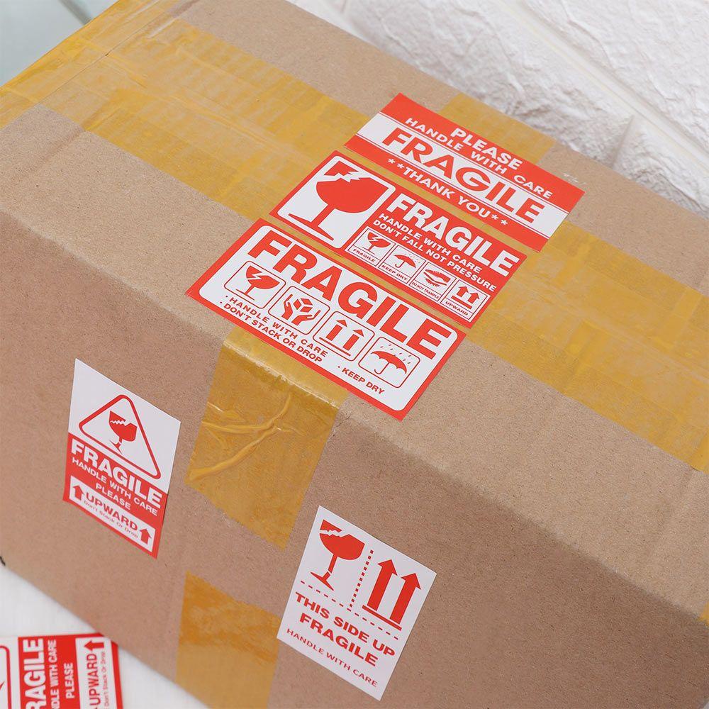 Populer Fragile Warning Sticker Safety Office Packaging Mark Perekat Pengiriman Express Label