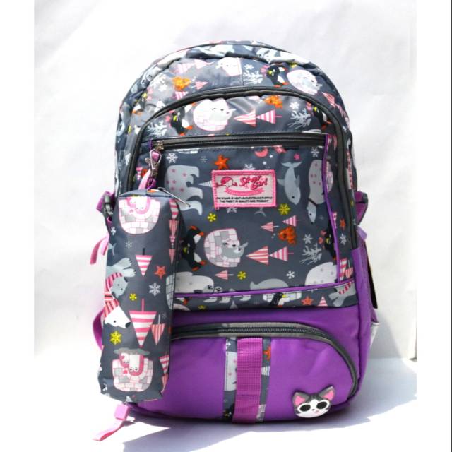 Tas ransel silver girl tas ransel anak sekolah perempuan