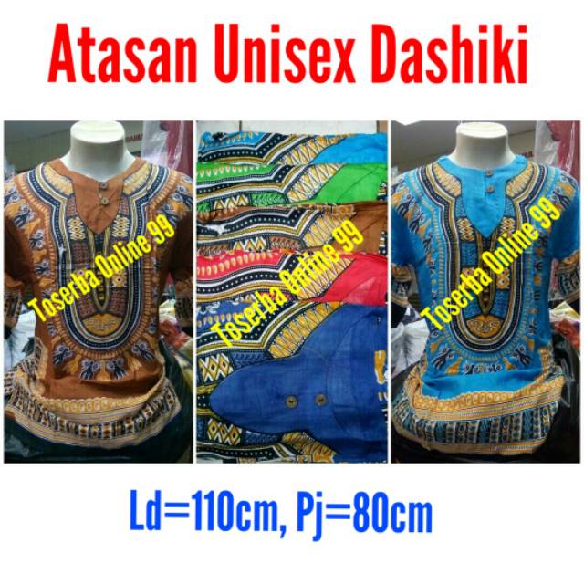 PROMO TERMURAH Baju Bali Dashiki Corak Warna Random