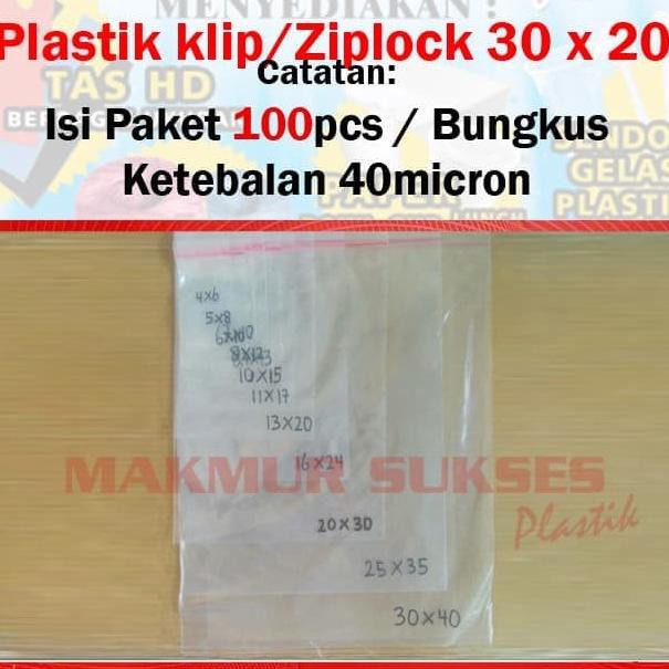 Best Plastik klip/Ziplock tebal 04 30 x 20 (100 lembar) BRU