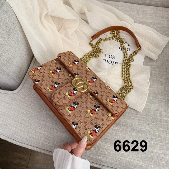 SG6629 syafniegalery chain bag mickey impor tali rantai 4642 1777 7264