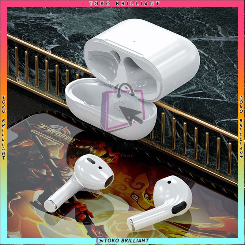 【COD】EARPHONE BLUETOOTH PRO4 TWS HANDSFREE WIRELES SUPER BASS