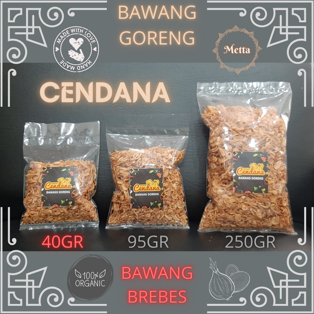 

Bawang Goreng CENDANA 40 Gram - BAWANG ASLI BREBES 100% MURNI
