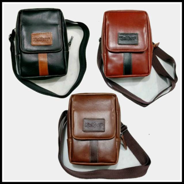 Tas Selempang Sarung HP Kulit Sapi Asli - Kickers ABE617