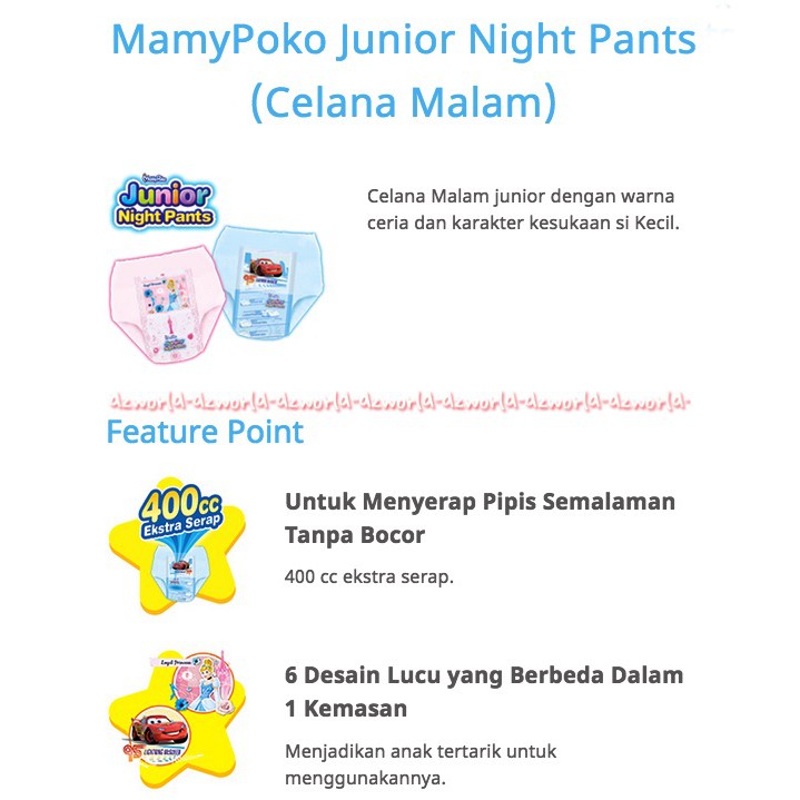 Mamypoko Junior Night Pants Boys XXL 28 diapers celana dengan daya serap ekstra