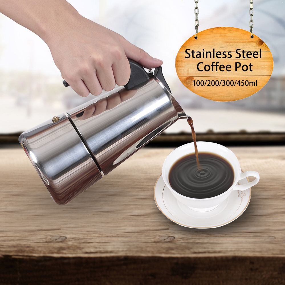 6 Cup Stainless Steel EXPRESSO MAKER / pembuat kopi moka pot