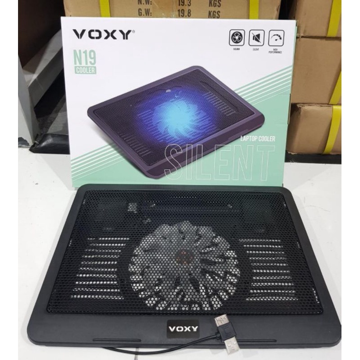 cooling pad voxy n 19. notebook cooling gaming n19. pendingin laptop gaming. pendingin laptop. kipas laptop