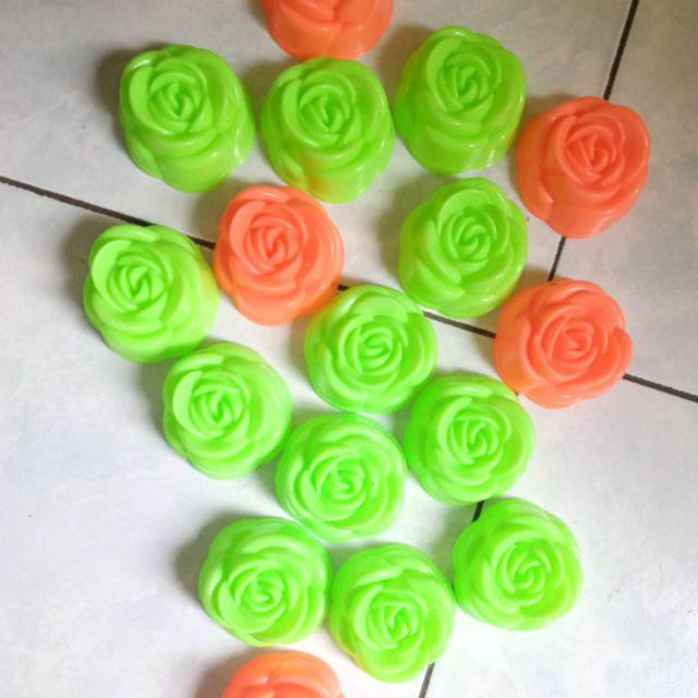 Cetakan Kue Mawar - Agar - Apem - Puding - Bolu Kukus - Coklat - Putu Ayu Size 6,5 Cm