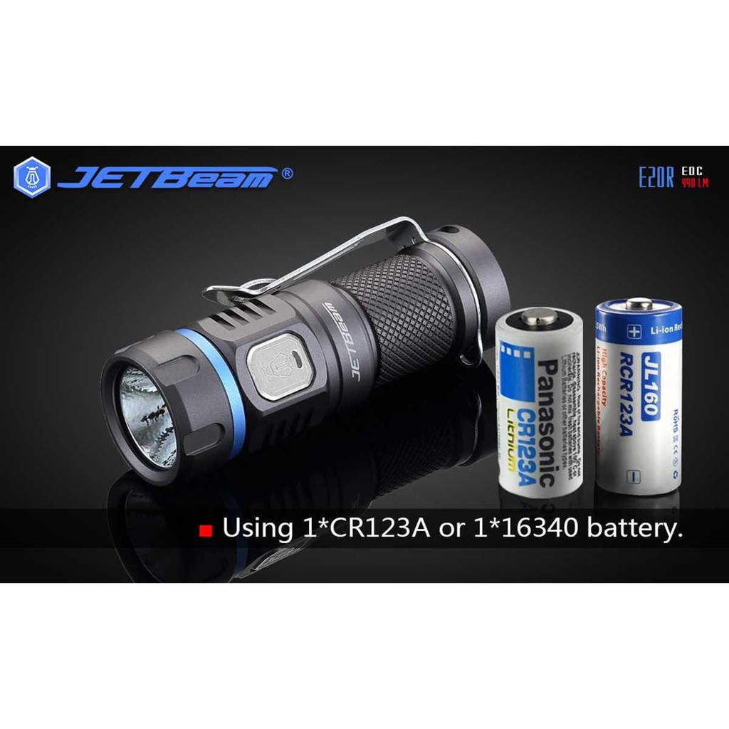 JETBeam E20R Senter LED SST40 N4 BC 990 Lumens