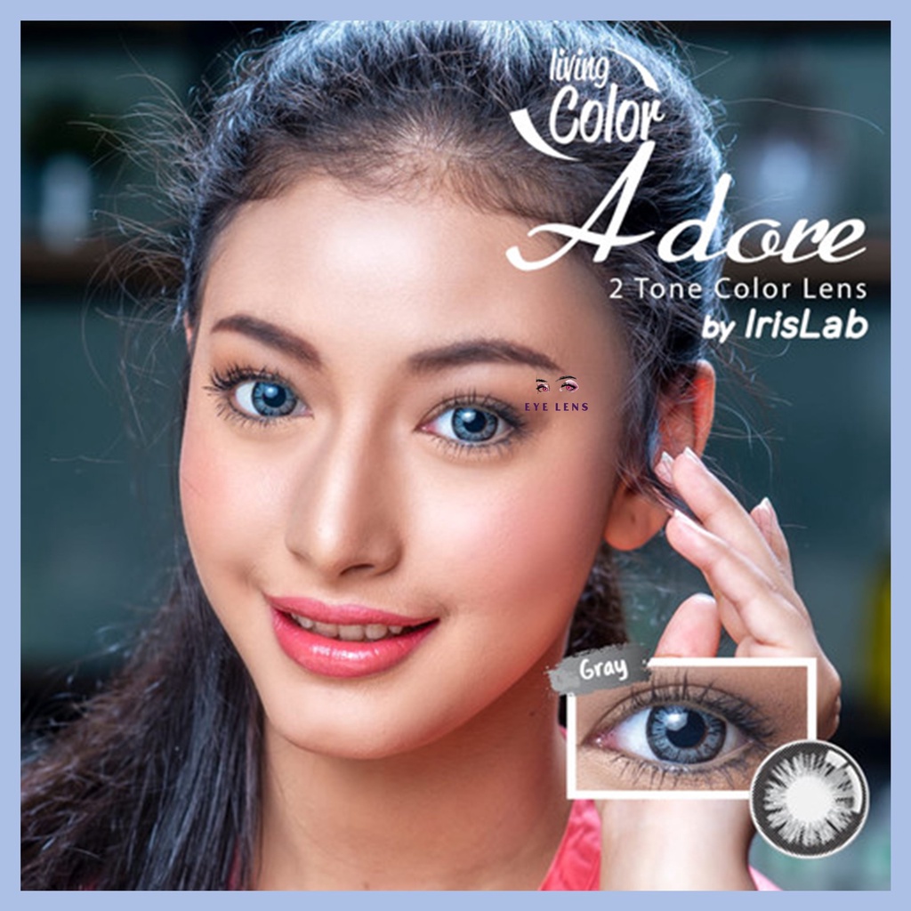 SOFTLENS LC ADORE NORMAL &amp; MINUS (-0.50 S/D -3.00) FREE LENSCASE DIA 14.4MM BY IRIS LAB / BLACK BROWN GREY / Softlen Soflen Soflens