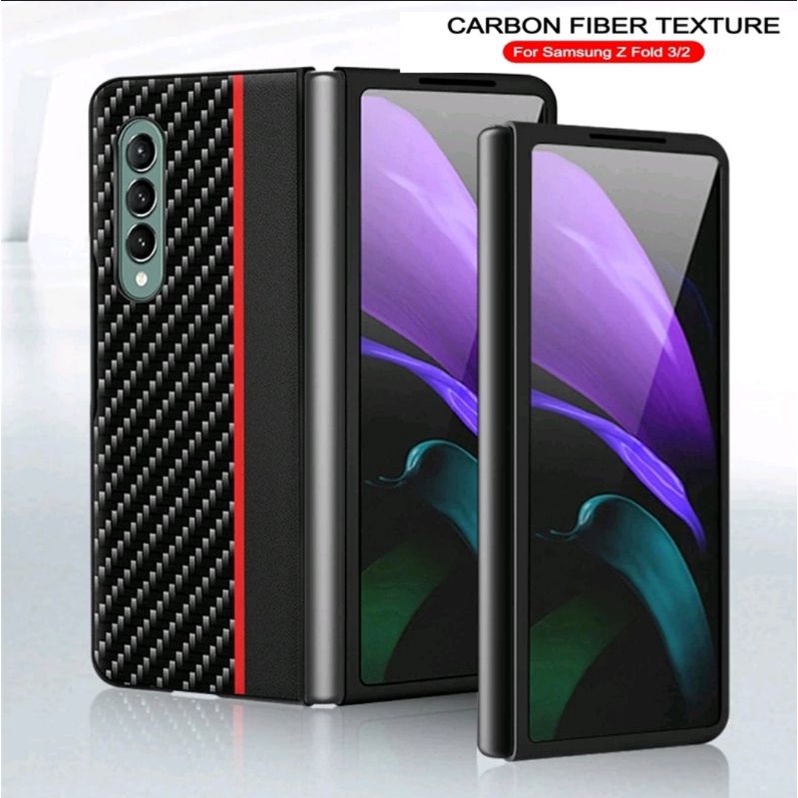 CARBON LEATHER Texture Samsung Z Fold 3 4 Z FLIP 3 4 Case Casing Cover