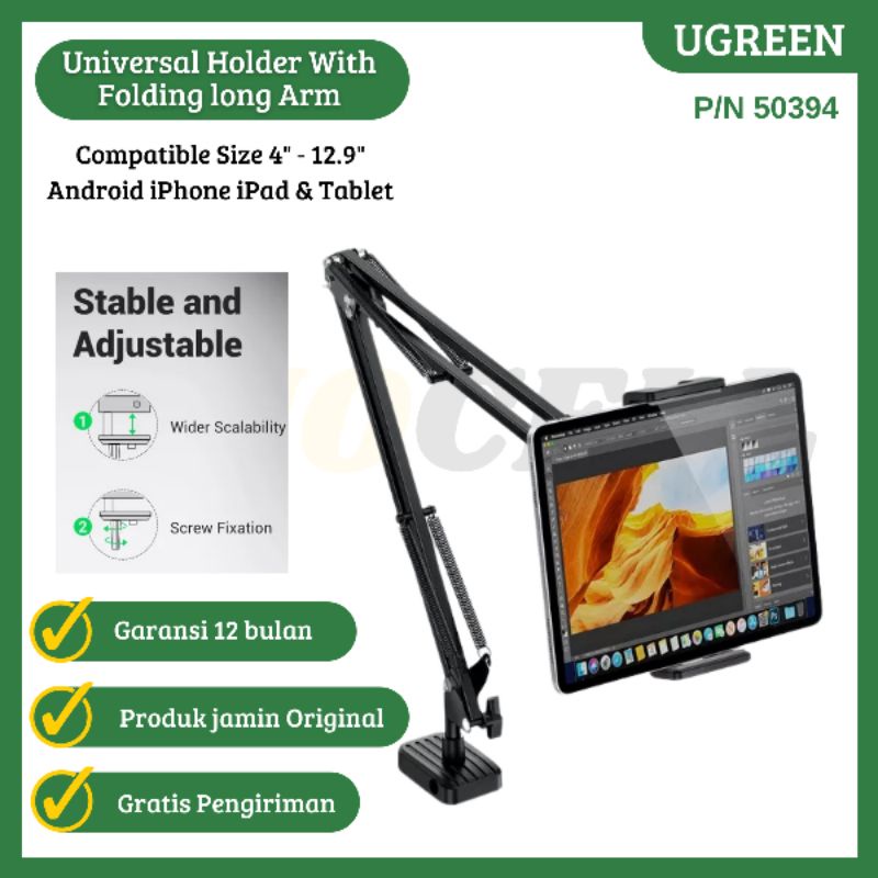 UGREEN Holder Tablet &amp; Folding Long Arm Universal Holder