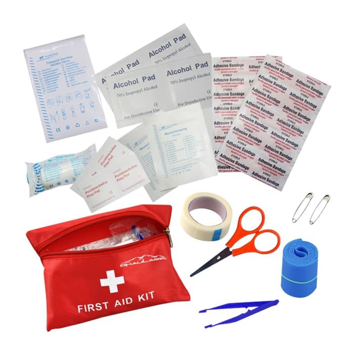 First Aid Kit 1 Set Kotak Peralatan P3K Tas dan Isi Obat Medis