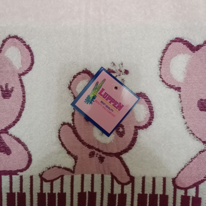 Handuk Mandi Bayi / Handuk Anak Handuk Tebal merk Luppen Motif Teddy Bear Size Besar 60 x 120