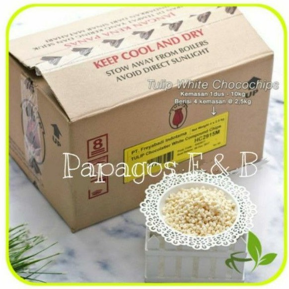 

Chocolate Chips Tulip White Choco Chip Coklat Kerucut Paku 250 gr / gram