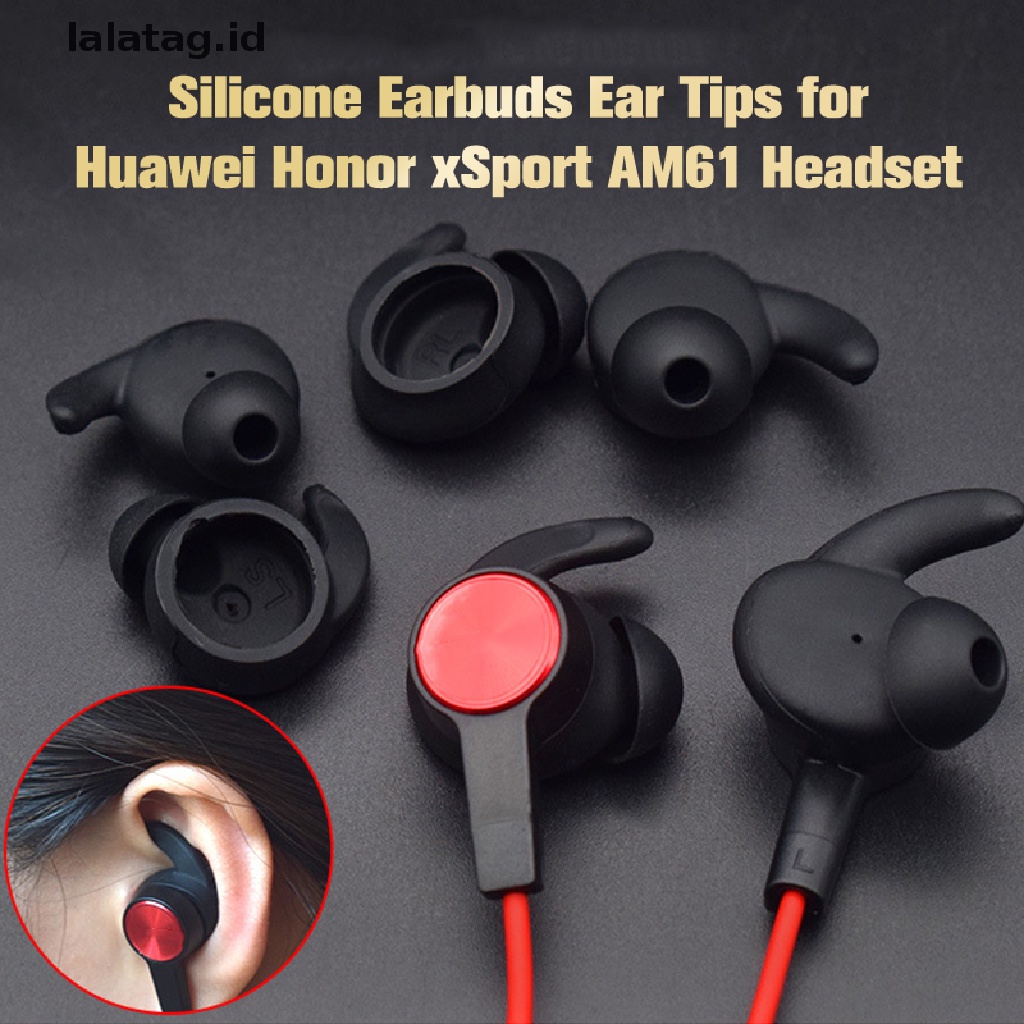 (lalatag) 6pcs / Set Pad / Bantalan Eartips Pengganti Bahan Silikon Untuk Earphone Huawei Honor xSport / AM61