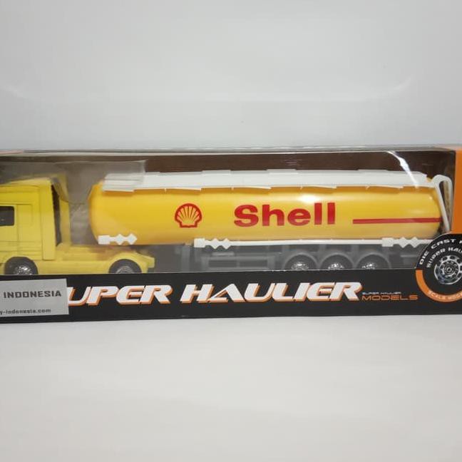 ➘ Diecast truk tangki shell super Haulier truck mainan anak  murah (Murah banget)